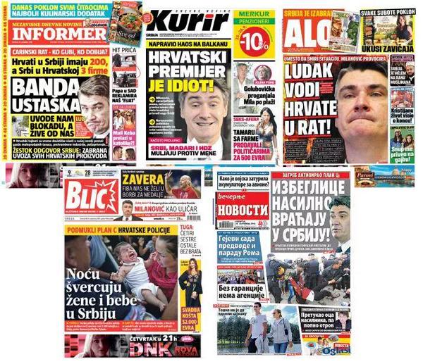 <span class="entry-title-primary">Célkeresztben a szerbiai független sajtótermékek</span> <span class="entry-subtitle">Nagy a valószínűsége annak, hogy a kormánypárti bulvárlapoknak egy ugyanazon forrás szállítja a szövegeket</span>