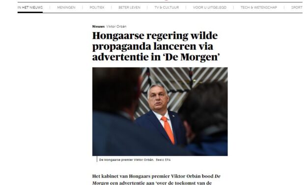 Egy belga újság nem volt hajlandó lehozni Orbán fizetett hirdetését