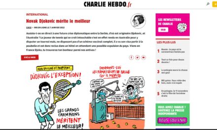 <span class="entry-title-primary">A Charlie Hebdo Novak Đokovićot kifigurázó karikatúrasorozatot jelentetett meg</span> <span class="entry-subtitle">A francia szatírikus lap a karikatúrákat "Novak a legjobbat érdemli" címmel publikálta. </span>