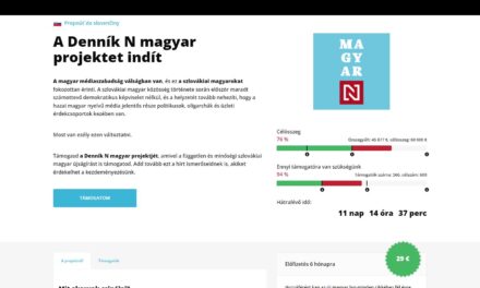 A szlovák Denník N-nek három nap alatt összegyűlt az egy új Magyar online lap indítására szánt pénze