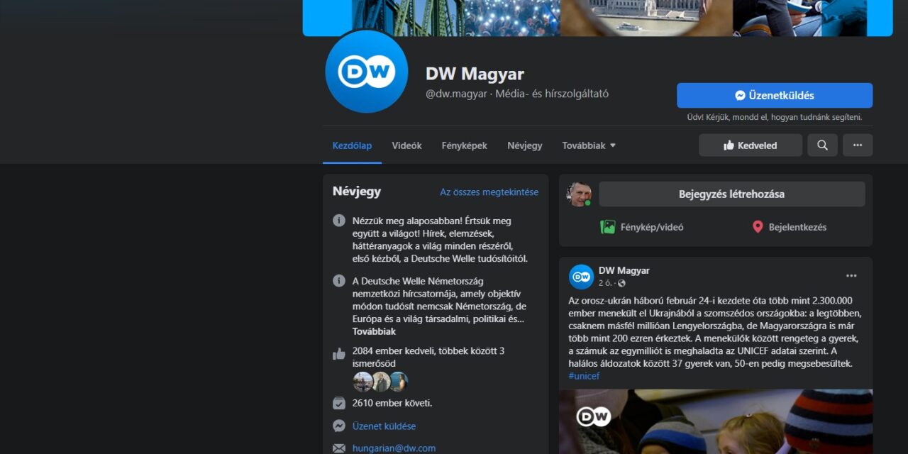 Elindult a DW Magyar – A Deutsche Welle magyar nyelvű Facebook-oldala