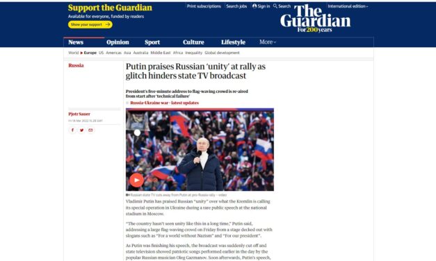 Lekeverték Putyin beszédét az orosz állami tévében (VIDEÓVAL)