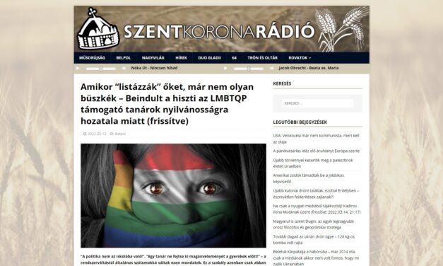 Az adatvédelmi hatósághoz fordult a Háttér Társaság, miután a Szent Korona Rádió névvel és fotóval pedagógusok listáját tette közzé