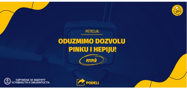 Két nap alatt több mint 50 ezren írták alá azt, hogy a szerbiai Pink és a Happy TV ne kapjon országos frekvenciát