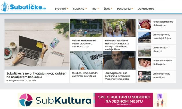 <span class="entry-title-primary">A Subotičke.rs nem fogadja el a szabadkai önkormányzat pályázatán számukra odaítélt pénzösszeget</span> <span class="entry-subtitle">A független hírportál szerkesztősége szerint a pályázaton nekik ítélt 100 ezer dináros összeggel megalázni próbálják őket</span>