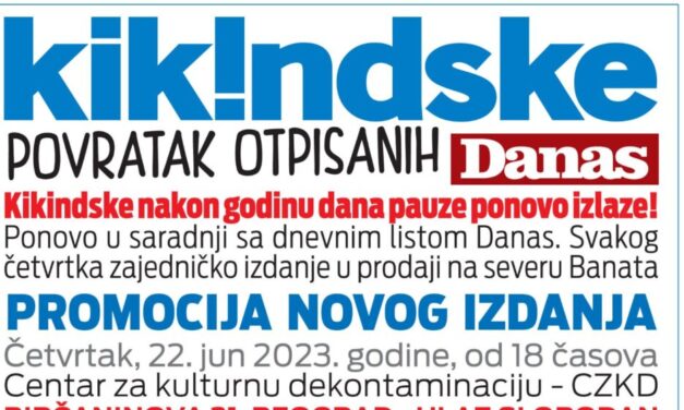 Ismét megjelenik a Kikindske Novine