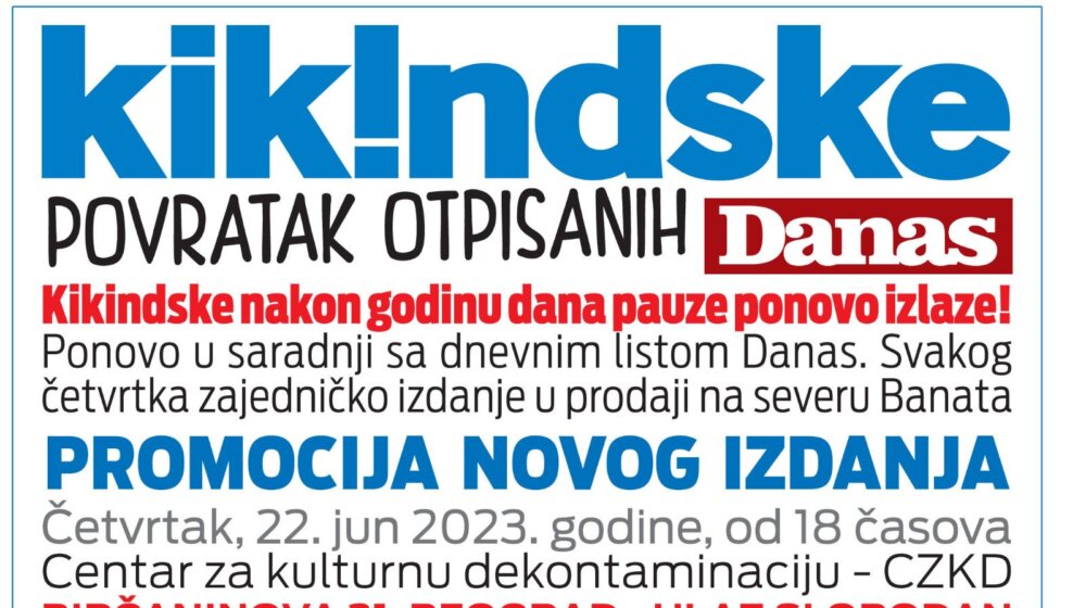 Ismét megjelenik a Kikindske Novine