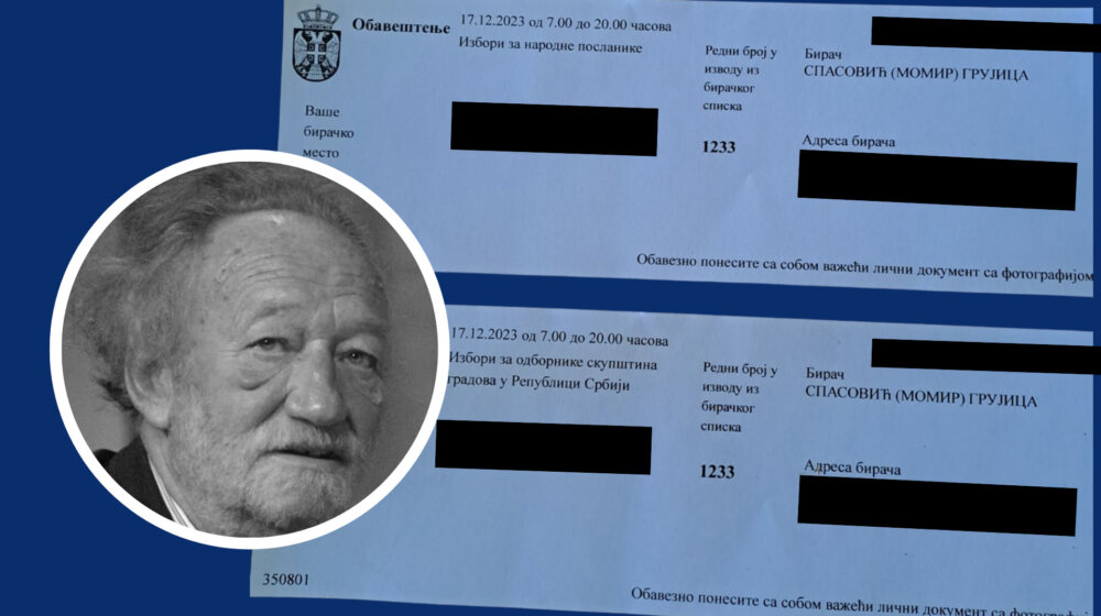 A Danas első, három évvel ezelőtt elhunyt főszerkesztőjének is postáztak szavazási felhívást a hétvégén esedékes választásokra