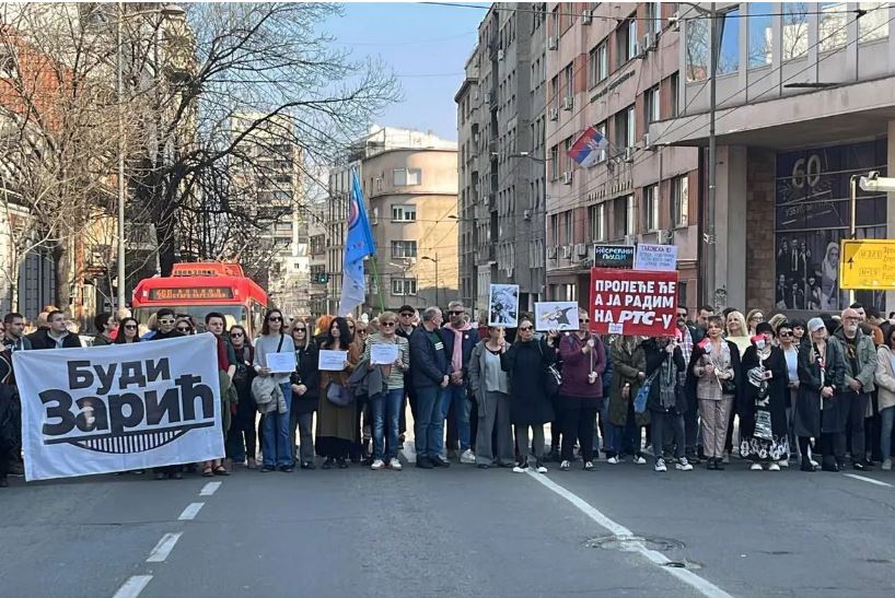 MEGTARTOTTÁK A SZERBIAI RÁDIÓ ÉS TELEVÍZIÓ (RTS) SZAKSZERVEZETEINEK TILTAKOZÁSÁT