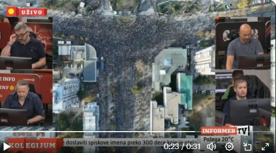 ÓRIÁSIT BÉNÁZOTT A SZERB KORMÁNYKÖZELI TELEVÍZIÓS CSATORNA (VIDEÓVAL)
