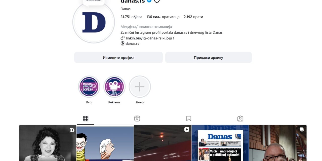 ÚJABB BOT-­TÁMADÁS ÉRTE A DANAS, A NOVA.RS, AZ N1, A NOVA TV ÉS A RADAR FIÓKJAIT