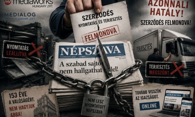 VESZÉLYBE KERÜLT A NÉPSZAVA NYOMTATOTT MEGJELENÉSE