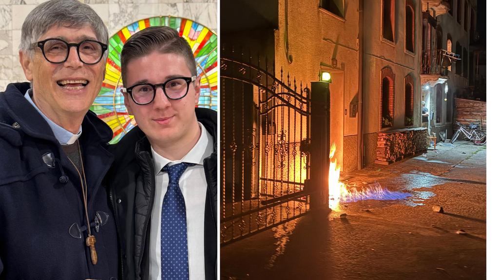 GYÚJTOGATÁS EGY OLASZ ÚJSÁGÍRÓ HÁZA ELŐTT