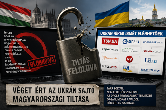 FELOLDOTTÁK AZ UKRÁN HÍRPORTÁLOK MAGYARORSZÁGI BLOKKOLÁSÁT