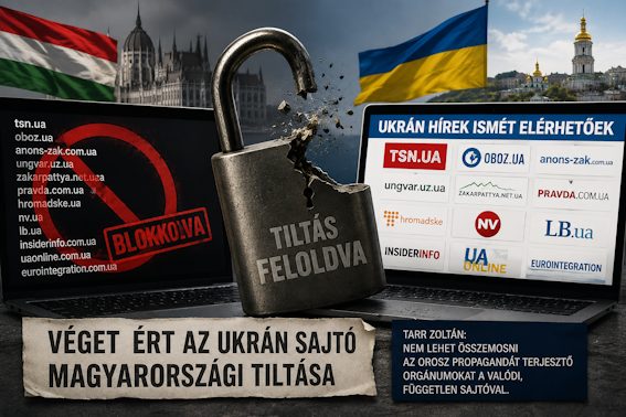 FELOLDOTTÁK AZ UKRÁN HÍRPORTÁLOK MAGYARORSZÁGI BLOKKOLÁSÁT