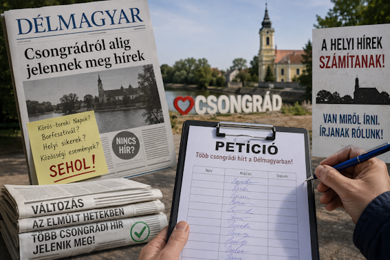 PETÍCIÓVAL HARCOLTAK KI TÖBB CSONGRÁDI HÍRT A DÉLMAGYAR OLVASÓI