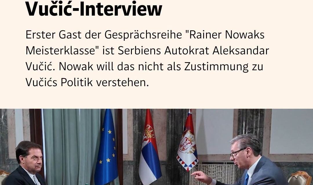 ELHATÁROLÓDOTT A DIE PRESSE SZERKESZTŐSÉGE A VUČIĆ-INTERJÚTÓL