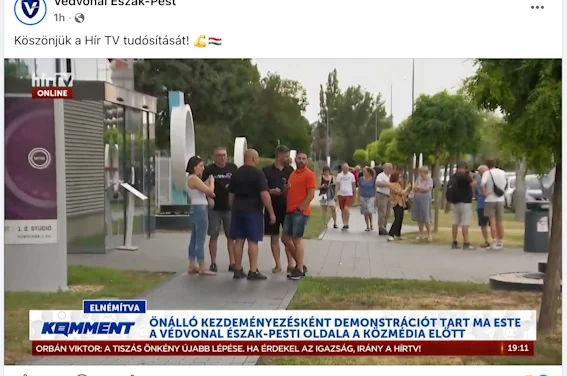 A FIDESZNEK KELLETT CÁFOLNIA A HÍR TV-T EGY VICCOLDAL ÁLTAL, AZ MTVA ELÉ MEGHIRDETETT TÜNTETÉS ÜGYÉBEN